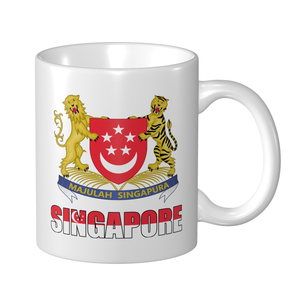 Home Office Singapore - 마크 컵 머그잔 싱가포르 편지 깃발