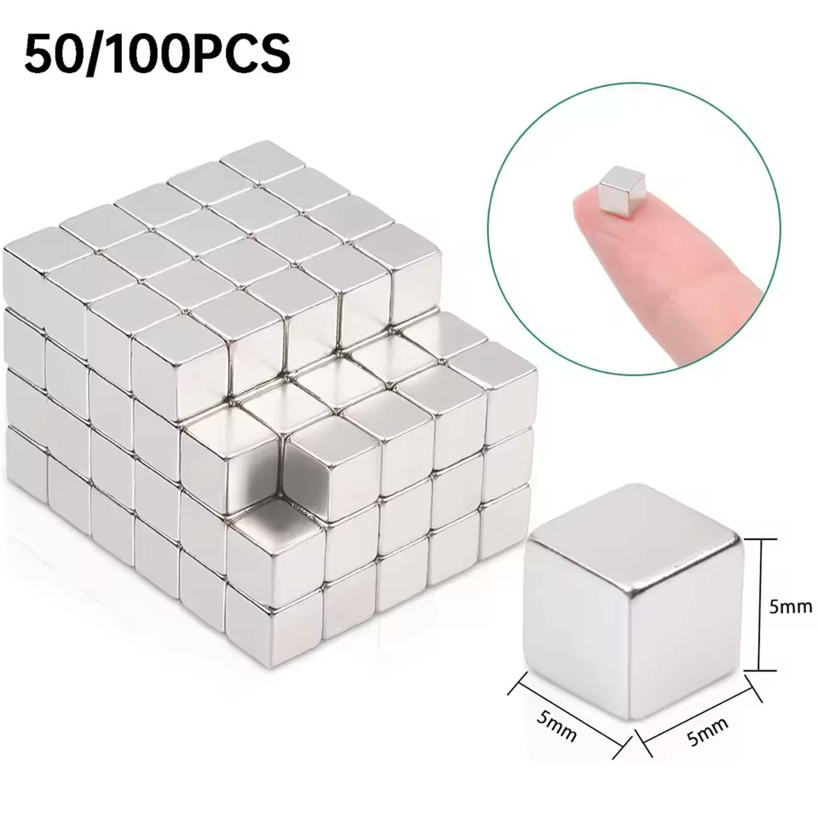 Whiteboard Magnetic - 50/100개 소형 정사각형 자석 큐브 강력한