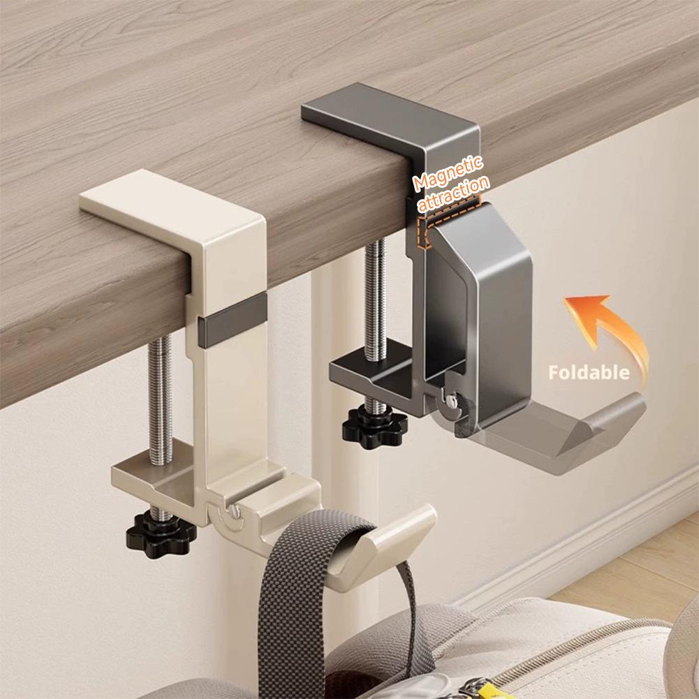 Home Office Desk Ideas - 드릴 없이 접이식 책상 걸이, 가방