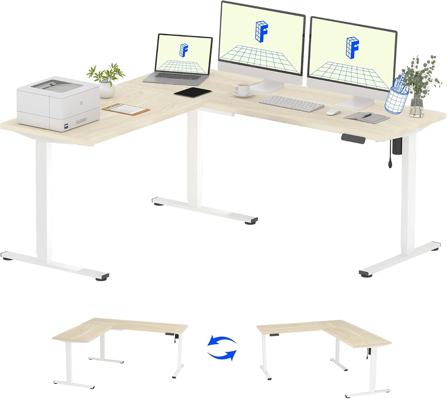 Standing Desk Electric - 71 x 63 양면 사용 가능한