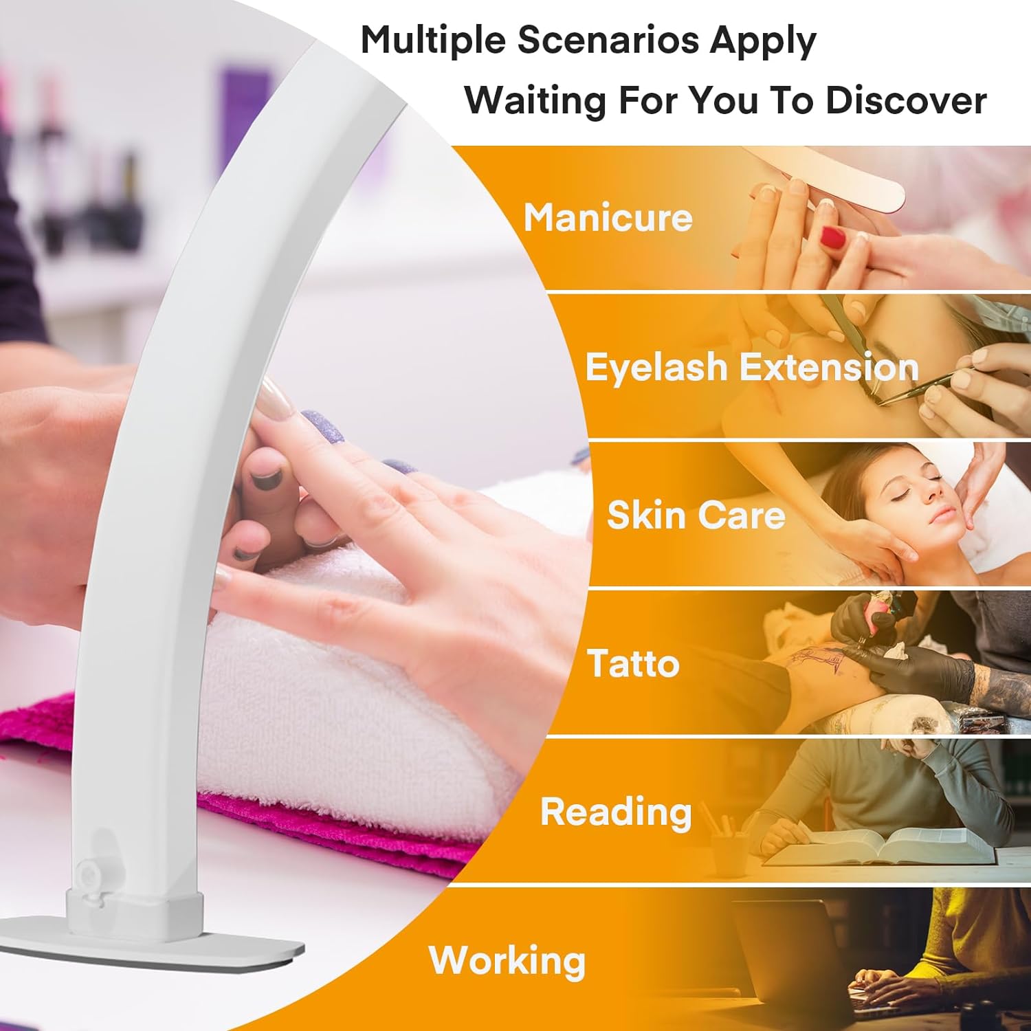네일 기술자용 반달 LED 조명, 23/29인치 대형  - Standing Desk Electric 리뷰 및 가격