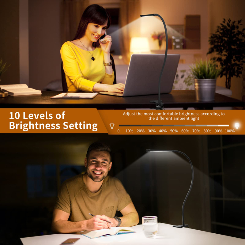 LED 책상 램프 침대 옆 침대 360 ° 접이식 클램 - Standing Desk Electric 리뷰 및 가격