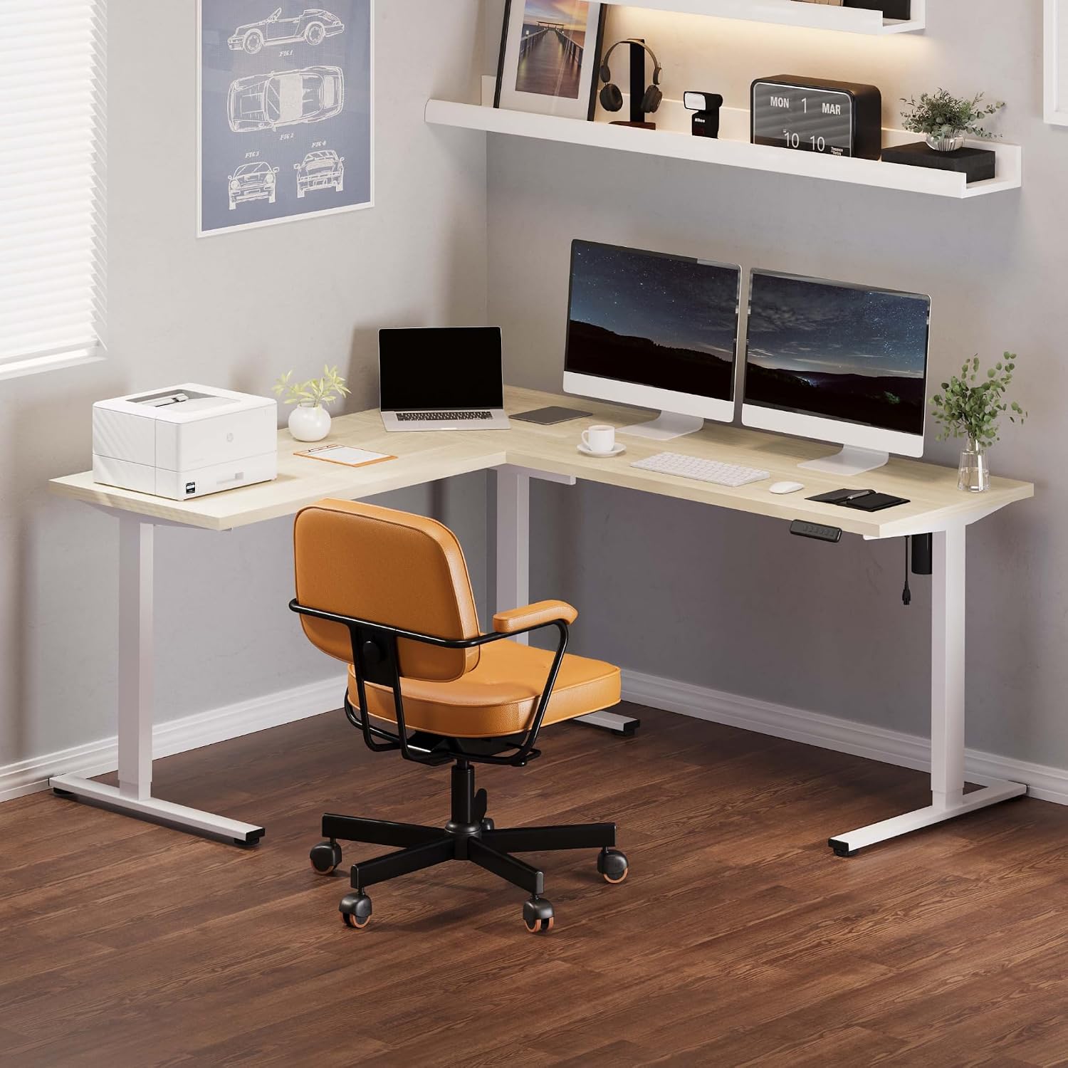 71 x 63 양면 사용 가능한 L자형 전동 스탠딩 데 - Standing Desk Electric 리뷰 및 가격