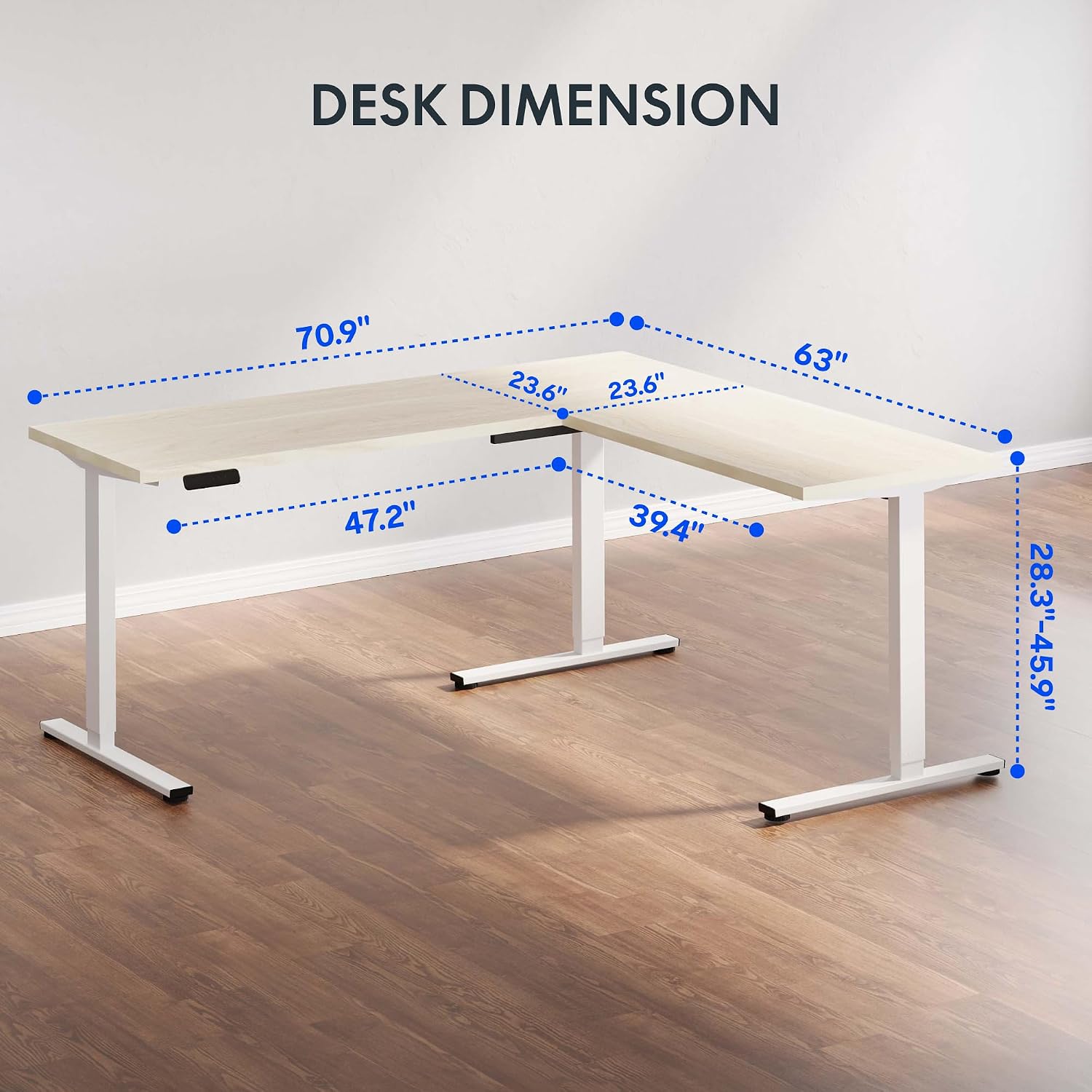 71 x 63 양면 사용 가능한 L자형 전동 스탠딩 데 - Standing Desk Electric 리뷰 및 가격