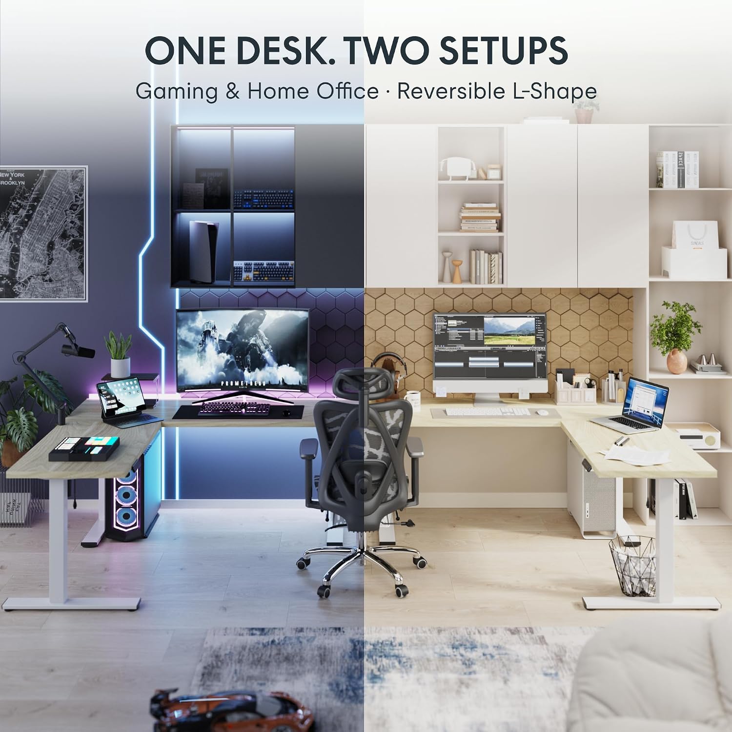 71 x 63 양면 사용 가능한 L자형 전동 스탠딩 데 - Standing Desk Electric 리뷰 및 가격
