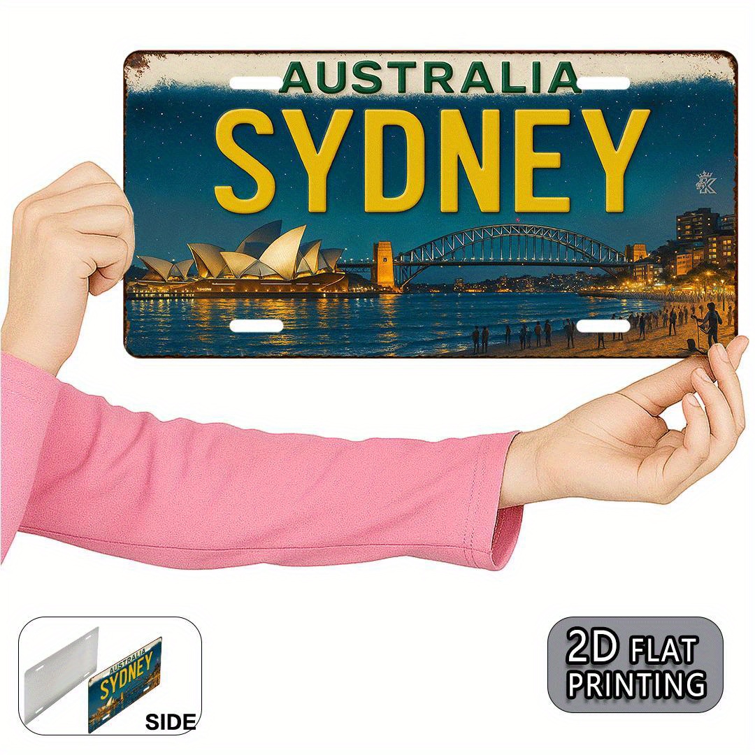 호주 시드니 번호판 틴 사인 - 빈티지 내구성 금속 플 - Home Office Australia 리뷰 및 가격