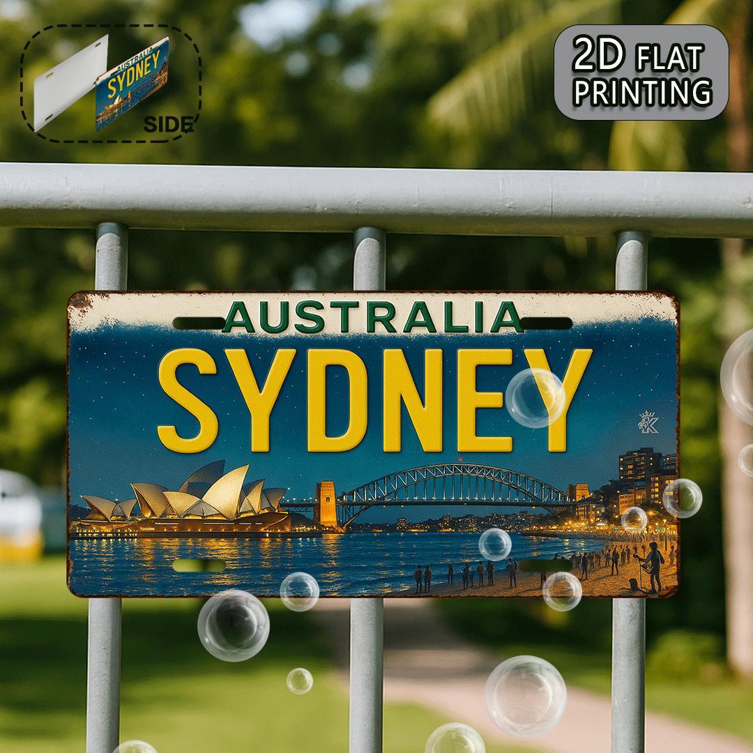호주 시드니 번호판 틴 사인 - 빈티지 내구성 금속 플 - Home Office Australia 리뷰 및 가격